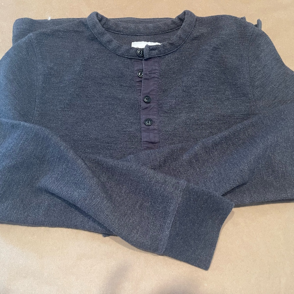 Goodfellow & Co | Long Sleeve Henley | Small | Dark Gray
